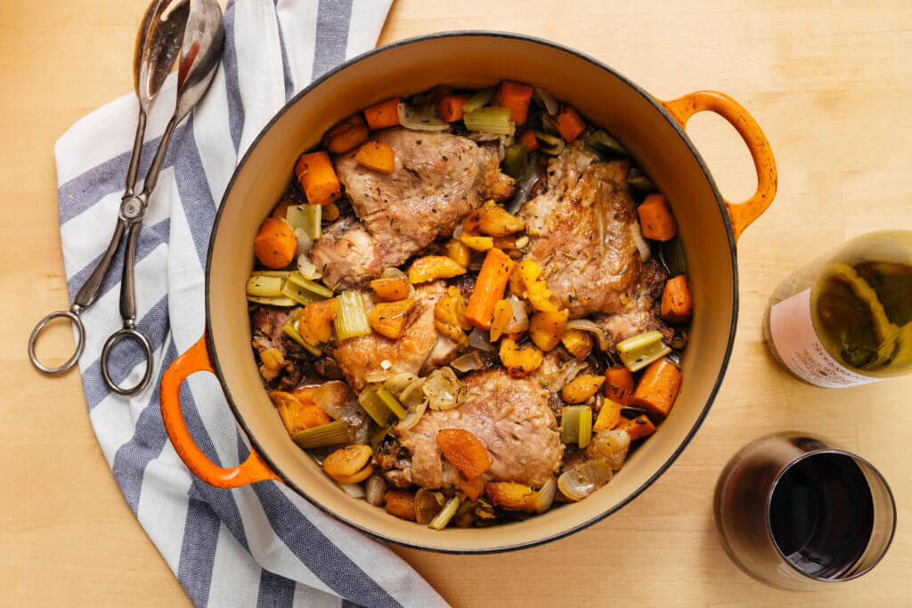 burgundy braised turkey thighs