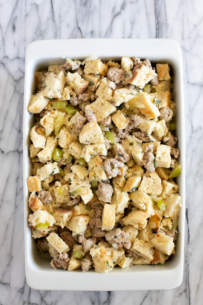 sausage stuffing before baking